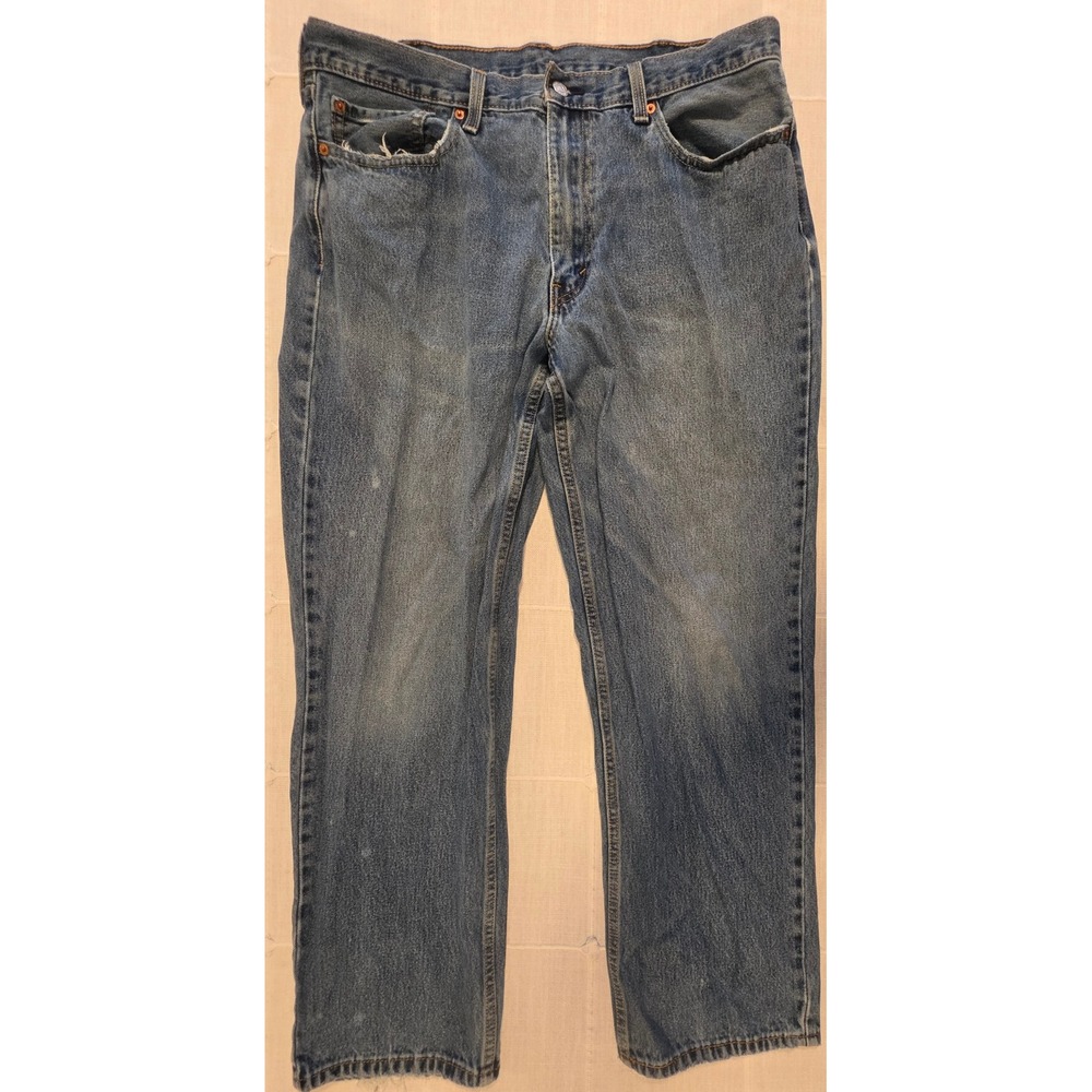 Levi 550 Relaxed Fit Tapered Leg Blue Denim Jeans Mens 38x32 Medium Wash